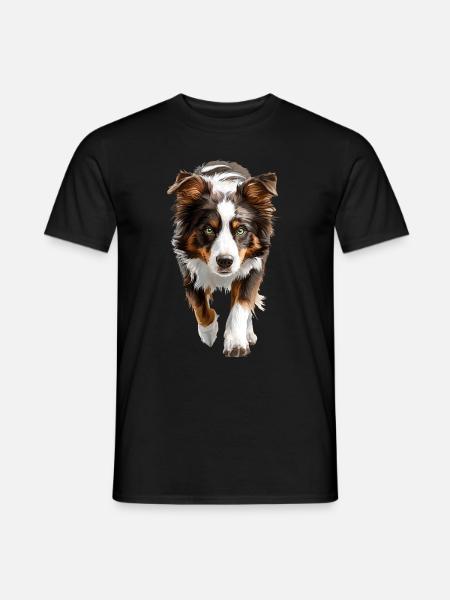 Australischer Schäferhund - Männer T-Shirt - Schwarz