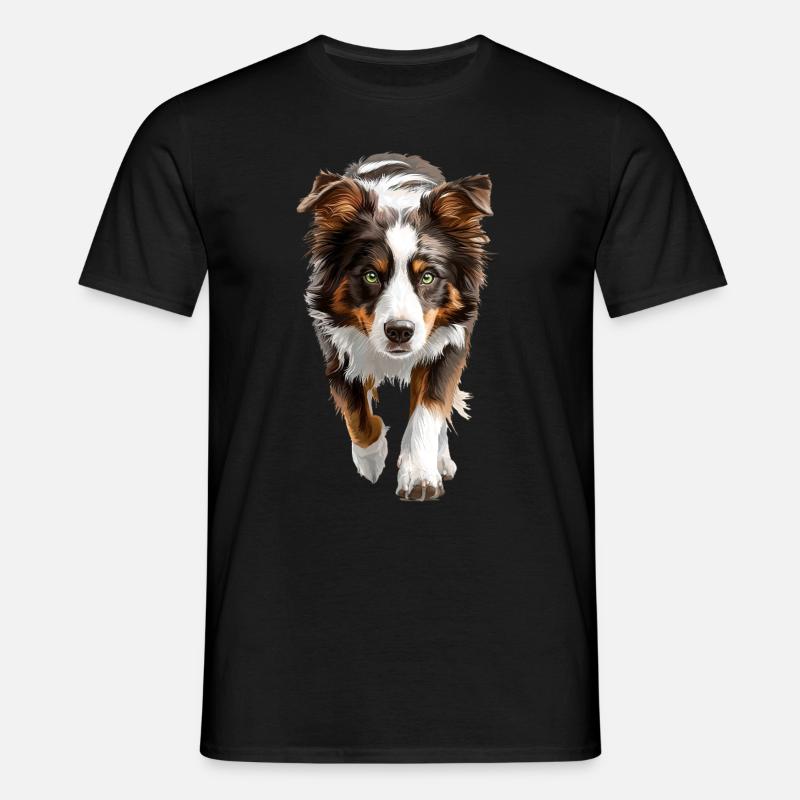 Australischer Schäferhund - Männer T-Shirt - Schwarz