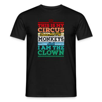 My Circus My Monkeys - Men's T-Shirt - black - Front - AI Model Male 178 light (178cm)