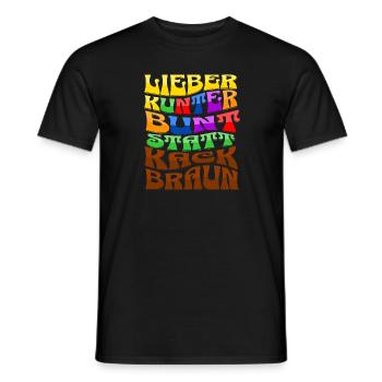 Better motley than poop brown - Men's T-Shirt - black - Front - AI Model Male 178 light (178cm)