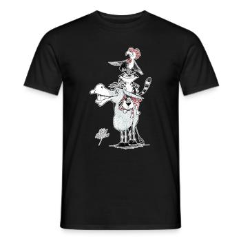 Bremen Town Musicians - Men's T-Shirt - black - Front - AI Model Male 178 light (178cm)