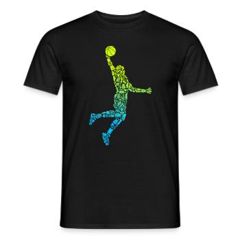 Basketballer Symbole Dunking Jungen Basketball - Männer T-Shirt - Schwarz - Vorne - AI Model Male 178 light (178cm)