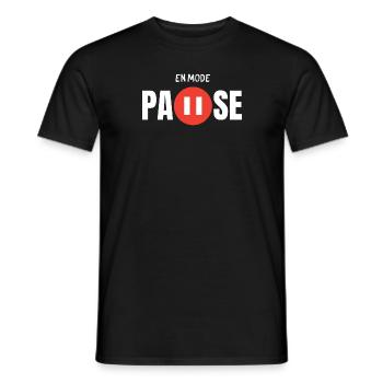 Décompresser en mode Pause - T-shirt homme - noir - Devant - AI Model Male 178 light (178cm)