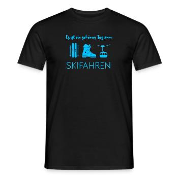 Es ist ein schöner Tag zum Skifahren - Männer T-Shirt - Schwarz - Vorne - AI Model Male 178 light (178cm)