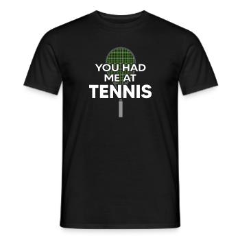 balle de match de raquette de tennis - T-shirt homme - noir - Devant - AI Model Male 178 light (178cm)