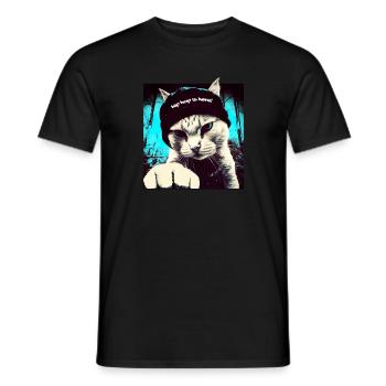 Ronronnement Hip Hop 03 I Cool Cat Cadeau Homme Rap - T-shirt homme - noir - Devant - AI Model Male 178 light (178cm)