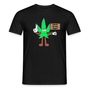 Der Bloom - Weed Cannabis Stoned Hanf Marihuana - Männer T-Shirt - Schwarz - Vorne - AI Model Male 178 light (178cm)