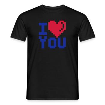 ILOVEYOU - T-shirt homme - noir - Devant - AI Model Male 178 light (178cm)