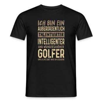 Wunderschöner Golfer Lustiger Golfspieler Golf - Männer T-Shirt - Schwarz - Vorne - AI Model Male 178 light (178cm)