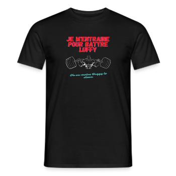 Je m'entraine pour battre Luffy ou au moins Buggy - T-shirt homme - noir - Devant - AI Model Male 178 light (178cm)