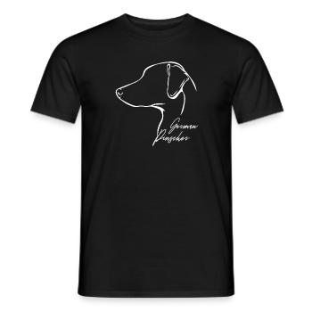 ENGLISH PINSCHER Profil Chiens Wilsigns - T-shirt homme - noir - Devant - AI Model Male 178 light (178cm)