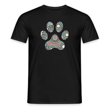 Patte de chien - T-shirt homme - noir - Devant - AI Model Male 178 light (178cm)
