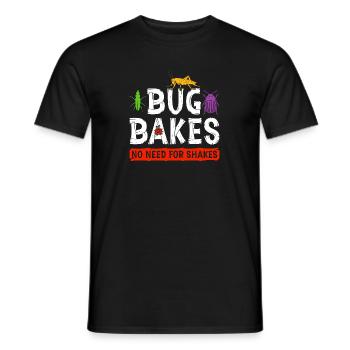 Entomophagy Bug Flour Baking Quote, Funny Insect - Männer T-Shirt - Schwarz - Vorne - AI Model Male 178 light (178cm)