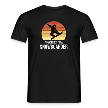 Keine Sorge, ich bin ein Snowboarder - Männer T-Shirt - Schwarz - Vorne - AI Model Male 178 light (178cm)