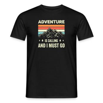 L’aventure m’appelle et je dois y aller - T-shirt homme - noir - Devant - AI Model Male 178 light (178cm)