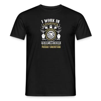 logistics - Geschenk für Logistiker - Logistik - Männer T-Shirt - Schwarz - Vorne - AI Model Male 178 light (178cm)