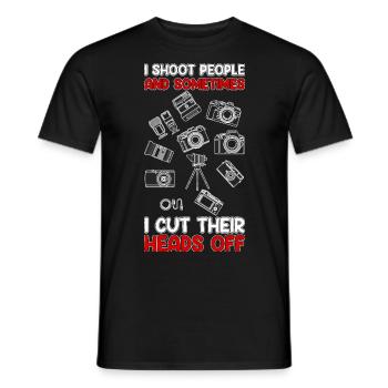 Photography Camera Saying Funny Gift - Men's T-Shirt - black - Front - AI Model Male 178 light (178cm)
