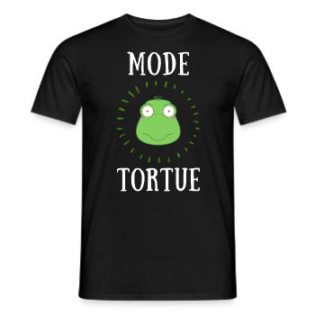 mode tortue - T-shirt homme - noir - Devant - AI Model Male 178 light (178cm)
