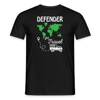 Defender Go Travel - Men's T-Shirt - black - Front - AI Model Male 178 light (178cm)
