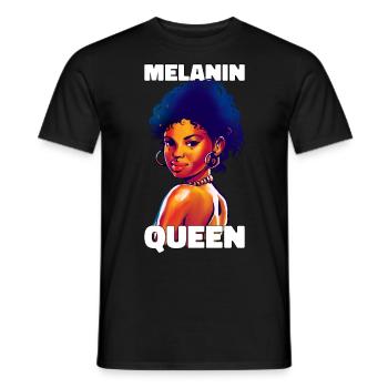 Melanin Queen Pride Roots Gift - Men's T-Shirt - black - Front - AI Model Male 178 light (178cm)