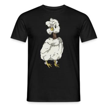 Poulet Chick Soie Poulet Race de poulet à cou nu - T-shirt homme - noir - Devant - AI Model Male 178 light (178cm)