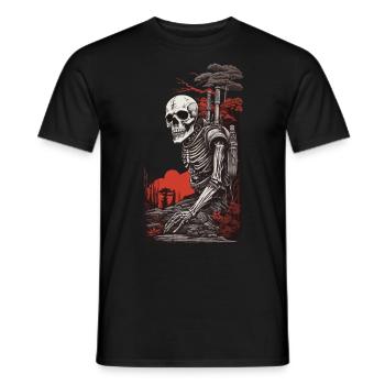 Occulte Steampunk Apocalypse Gothique Squelette Design - T-shirt homme - noir - Devant - AI Model Male 178 light (178cm)