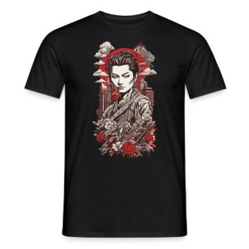 Retro Japan Filmplakat Kunst - Männer T-Shirt - Schwarz - Vorne - AI Model Male 178 light (178cm)