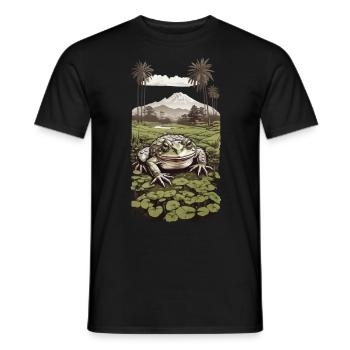 Grenouille amphibienne merveilleuse et conception de la nature - T-shirt homme - noir - Devant - AI Model Male 178 light (178cm)