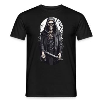 Gothic Grusel Halloween Skelett - Männer T-Shirt - Schwarz - Vorne - AI Model Male 178 light (178cm)