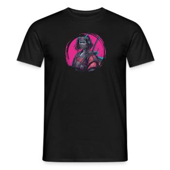 Samouraï cyberpunk - T-shirt homme - noir - Devant - AI Model Male 178 light (178cm)
