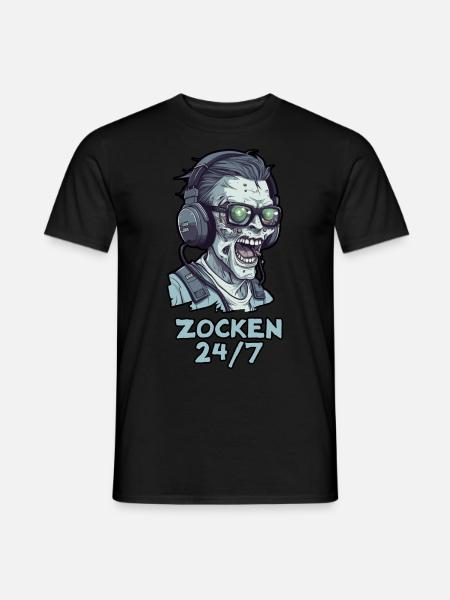 Zocken 24/7 - Männer T-Shirt - Schwarz