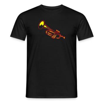 Trompette en laiton design - T-shirt homme - noir - Devant - AI Model Male 178 light (178cm)