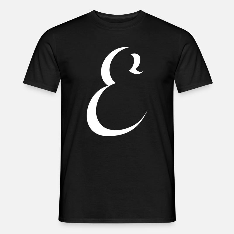 Letter E, name, the letter E - Men’s T-shirt - black