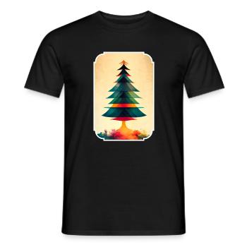 Décollage de Sapin De Noël - T-shirt homme - noir - Devant - AI Model Male 178 light (178cm)