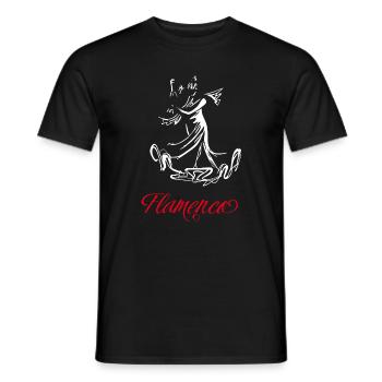 Flamingo (dark) - Men's T-Shirt - black - Front - AI Model Male 178 light (178cm)