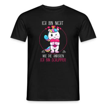 Ich bin nicht wie die Anderen, ich bin schlimmer. - Männer T-Shirt - Schwarz - Vorne - AI Model Male 178 light (178cm)