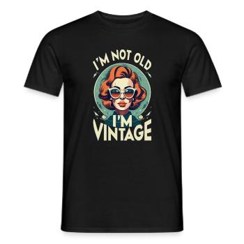 vintage Lady - Men's T-Shirt - black - Front - AI Model Male 178 light (178cm)