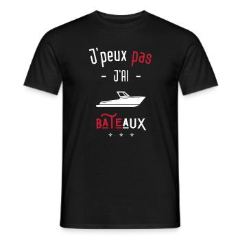 J'peux pas j'ai bâteau - T-shirt homme - noir - Devant - AI Model Male 178 light (178cm)