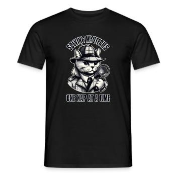Solving Mysteries, One Nap at a Time! - Men's T-Shirt - black - Front - AI Model Male 178 light (178cm)