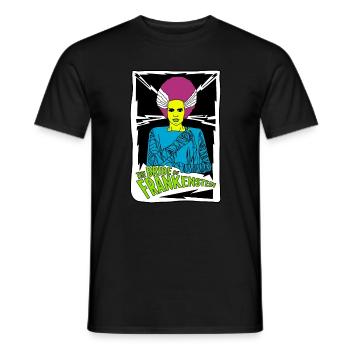 Bride of Franky Retro Poster Design - Men's T-Shirt - black - Front - AI Model Male 178 light (178cm)