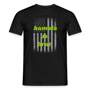 kamala is brat harris 2024 - T-shirt homme - noir - Devant - AI Model Male 178 light (178cm)