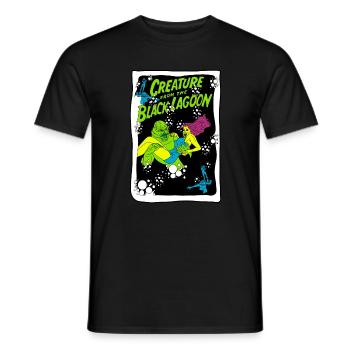 Creature from the Black Lagoon Illustration - Men's T-Shirt - black - Front - AI Model Male 178 light (178cm)