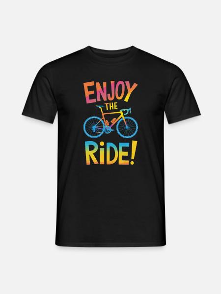 Genieße das Ride Bicycle Design - Männer T-Shirt - Schwarz