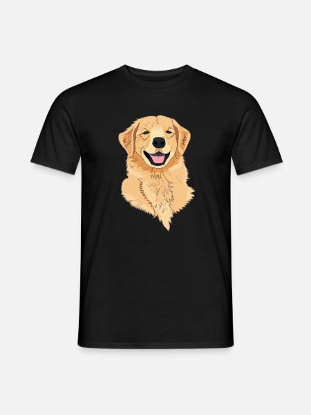 Dog Golden Retriever - Men's T-Shirt - black