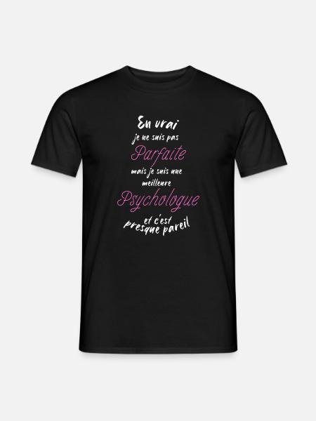 Ich bin der beste Psychologe - Männer T-Shirt - Schwarz