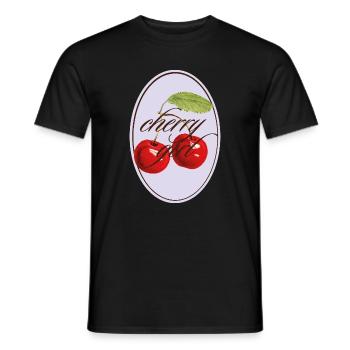 Cherry Girl Vintage Look - T-shirt homme - noir - Devant - AI Model Male 178 light (178cm)