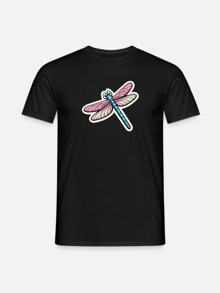 Dragonfly in pastel - Men's T-Shirt - black