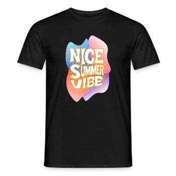 Nice summer vibe - Men's T-Shirt - black - Front - AI Model Male 178 light (178cm)