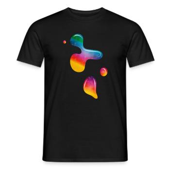 Flowing Paint Bubbles – Lava Lamp Magic - Men's T-Shirt - black - Front - AI Model Male 178 light (178cm)