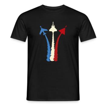 Französische Flugzeuge - Männer T-Shirt - Schwarz - Vorne - AI Model Male 178 light (178cm)